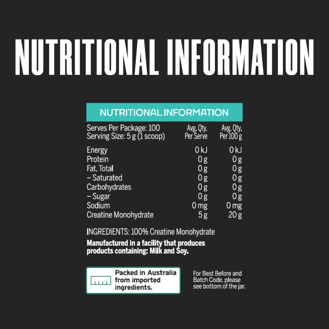 Creatine Monohydrate - 500g